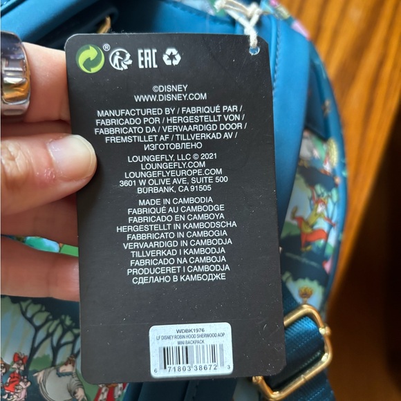 NWT Loungefly Robin Hood backpack - Picture 6 of 9